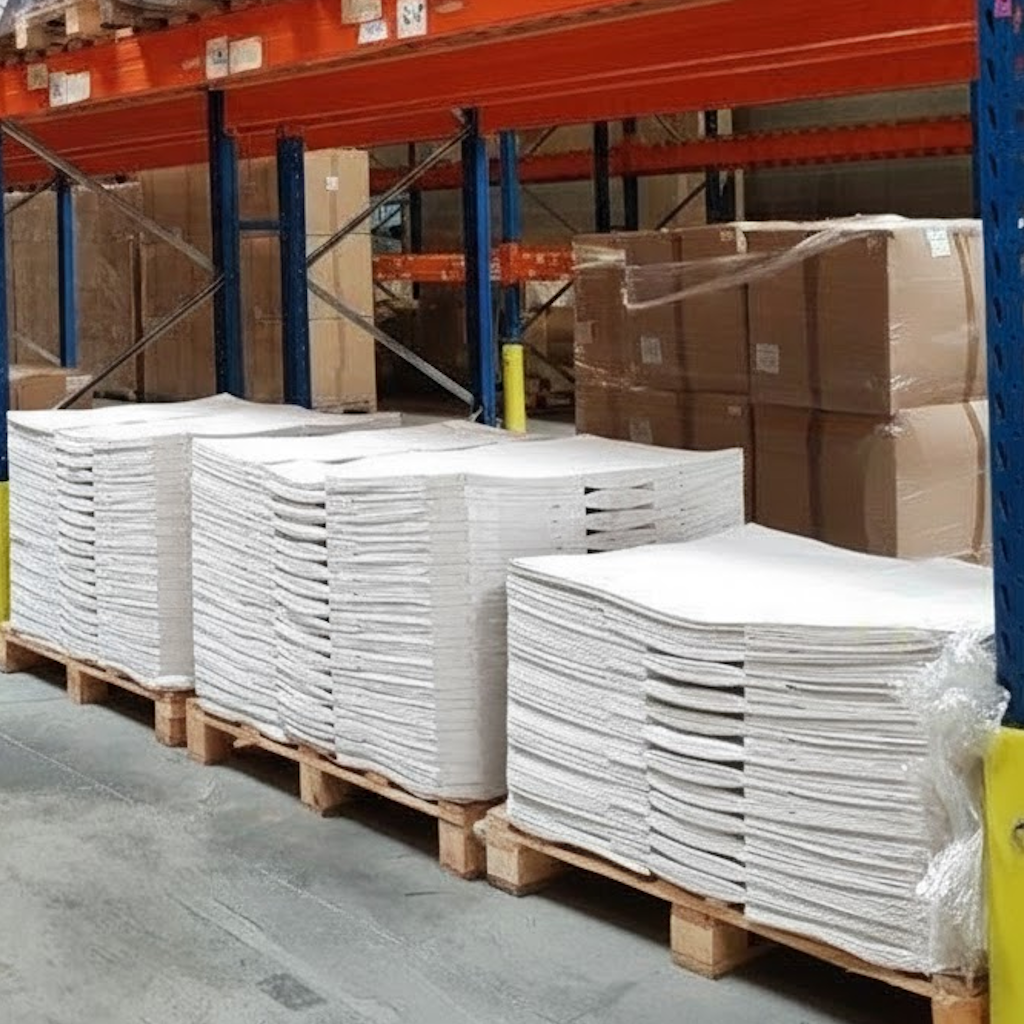 Présentation du colisage reçu pour le produit Sac Papier 15kg Blanc Gueule Ouverte