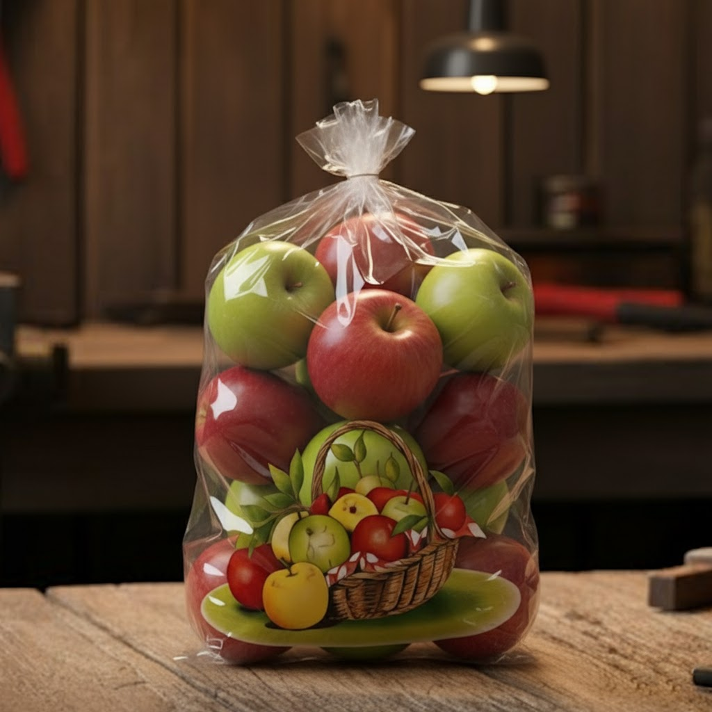 Démonstration de l'utilisation du produit Sac Type wicket 2kg - Impression quadri sur fond neutre