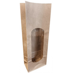 Présentation du produit Sac SOS Kraft avec fenêtre XL double PP 400ml (1kg) sur fond neutre