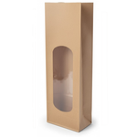 Présentation du produit Sac SOS Kraft avec fenêtre XL double PP 850ml (2kg) sur fond neutre