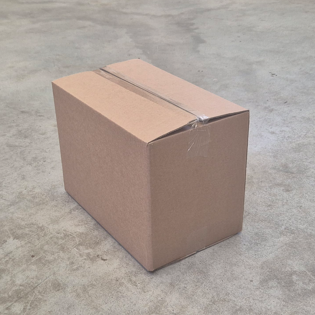 Présentation du colisage reçu pour le produit Sac Papier Kraft Brun 22+9x34cm (3kg) Impression fruits et légumes