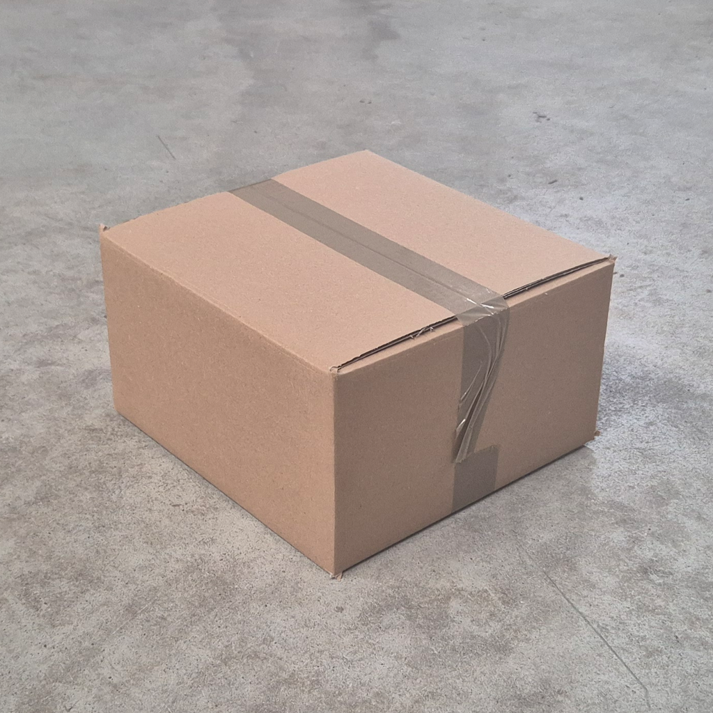 Présentation du colisage reçu pour le produit Sac Papier Kraft Brun 14+9x21cm (500g) Impression fruits et légumes