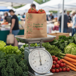 Démonstration de l'utilisation du produit Sac Papier Kraft Brun 20+6x31cm (2kg) Impression fruits et légumes dans la vie de tout les jours