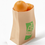 Démonstration de l'utilisation du produit Sac Papier Kraft Brun AB 14+9x21cm (500g) Impression AB sur fond neutre