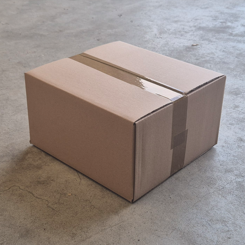 Présentation du colisage reçu pour le produit Sac Papier Kraft Brun AB 14+9x21cm (500g) Impression AB