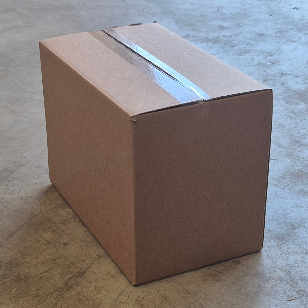 Présentation du colisage reçu pour le produit Sac Papier Kraft Brun AB 22+9x34cm (3kg) Impression AB