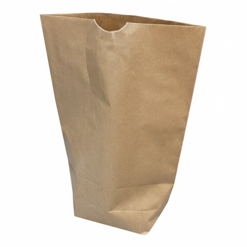 Démonstration de l'utilisation du produit Sac Ecorné Kraft Brun 2 Feuilles N°12 - 250x385mm sur fond neutre