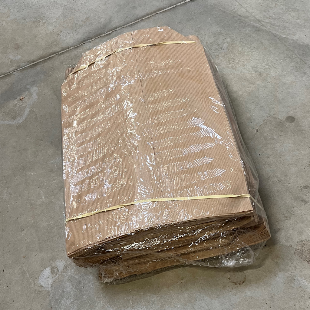 Photo d'un paquet de 125 Photo d'un sacs écorné papier kraft brun 2 feuilles numéro 14 dimensions 290x425mm