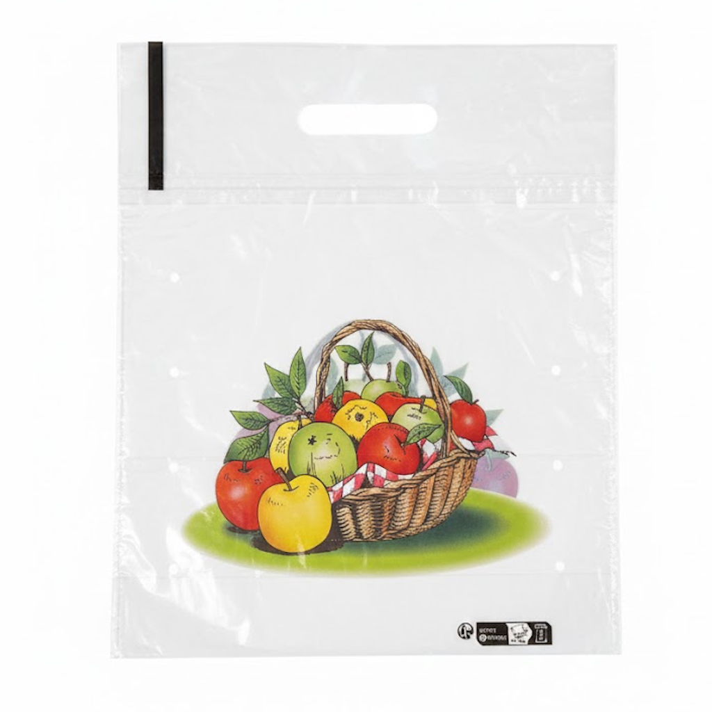Présentation du produit Sac 2kg FRUIT GENERIQUE 33x39cm Automatique sur fond neutre