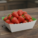 Démonstration de l'utilisation du produit Barquette Carton Vert/Blanc 1kg - Sans Impression dans la vie de tout les jours