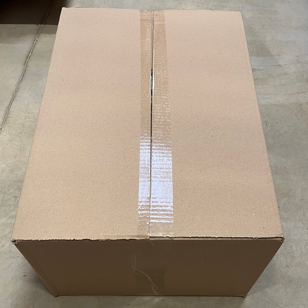 Présentation du colisage reçu pour le produit Barquette Carton Kraft Naturel 125g avec anses - Sans Impression