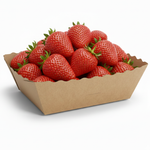 Démonstration de l'utilisation du produit Barquette Carton Kraft Naturel 1kg - Sans Impression sur fond neutre