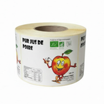 Démonstration de l'utilisation du produit Etq Adhésive 90x120mm Neutre Blanche Viticole Velin sur fond neutre