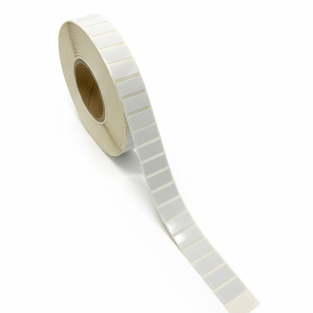 Présentation du produit Etq Adhésive couché 34x17mm Neutre Sans Impression sur fond neutre