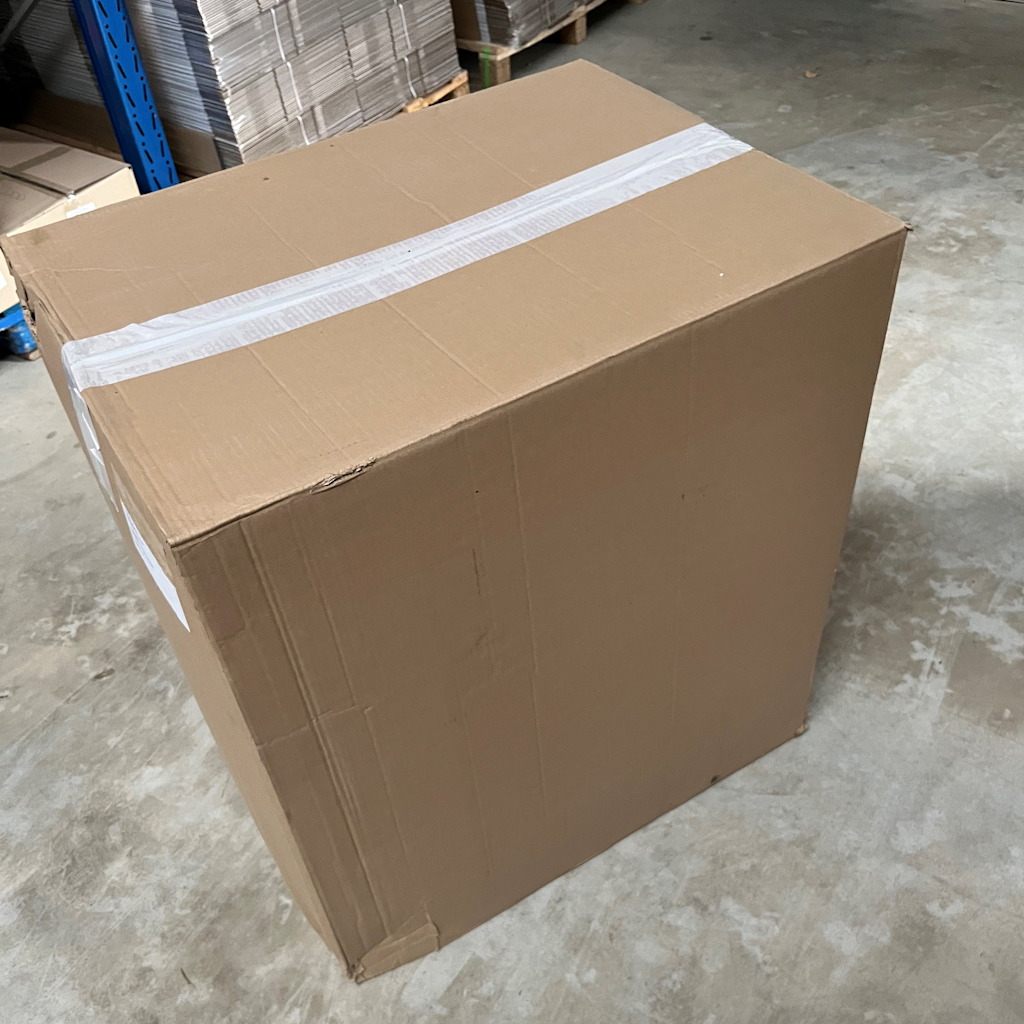 Présentation du colisage reçu pour le produit Barquette Carton Montée 1kg Multifruits à rabats