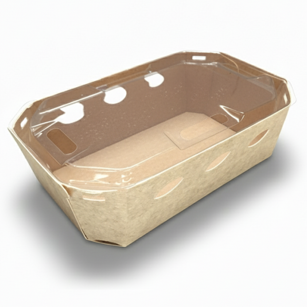 Présentation du produit Barquette carton 250g Maxipack Cardboard LID H47 (Vendue sans couvercle) sur fond neutre