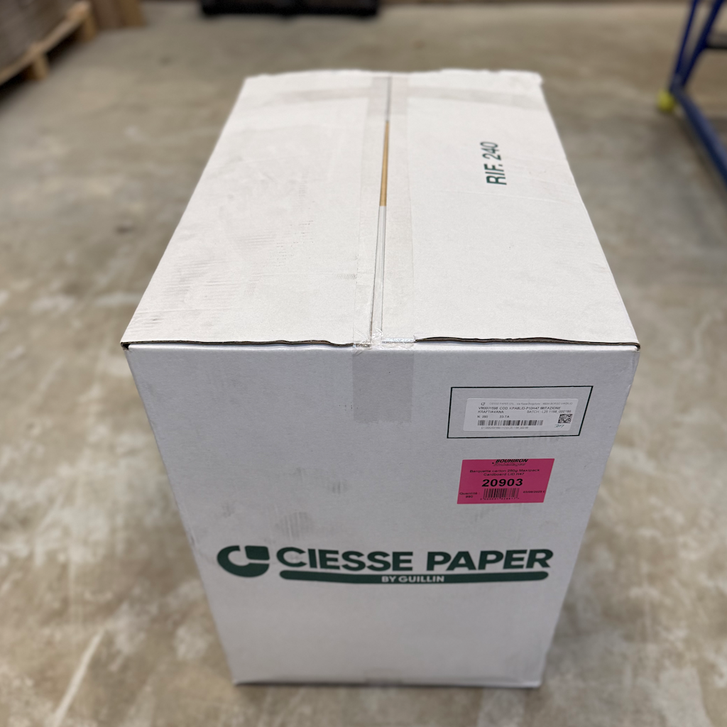 Présentation du colisage reçu pour le produit Barquette carton 250g Maxipack Cardboard LID H47 (Vendue sans couvercle)