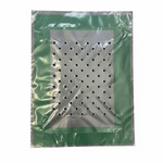 Présentation du produit Coiffe à encoches liseret Vert pour pltx 40x30 sur fond neutre