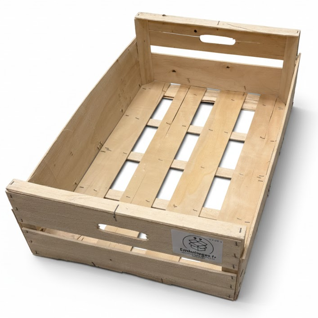 Présentation du produit Plateau Bois 60x40 C130 H175 poignées sur fond neutre