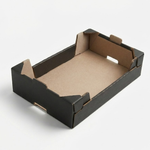 Présentation du produit Plateau Carton 60x40 H17.5cm Noir sur fond neutre