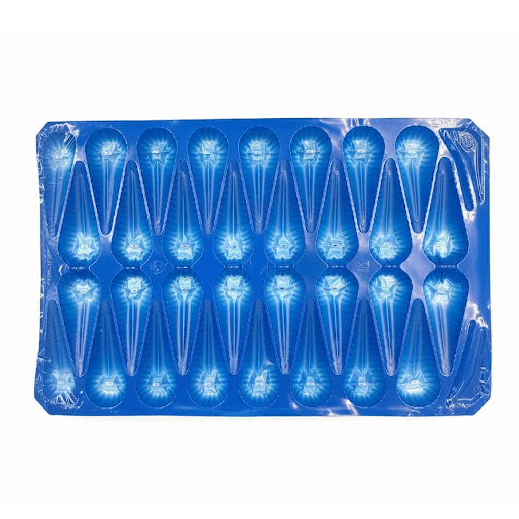 Présentation du produit Alvéole Poires Conférence 32F - 60x40cm sur fond neutre