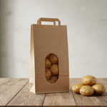 Démonstration de l'utilisation du produit Sac Papier Fenêtre Filet Ecru 2.5kg dans la vie de tout les jours