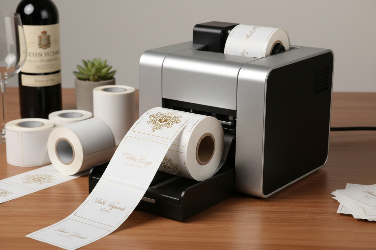 petite machine pour imprimer des étiquettes de vin